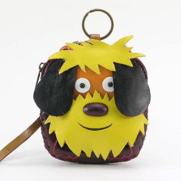 Dog Handmade Leather Wristlet -Leather Coin Purse Wallet - Picture 2 of 2